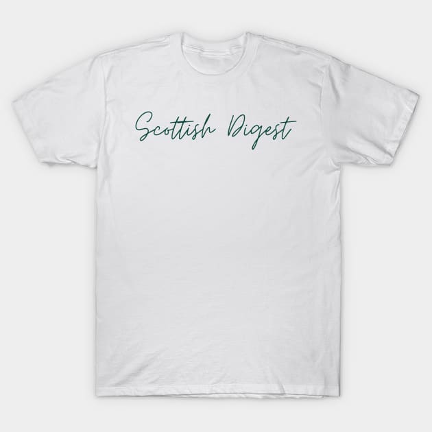 Scottish Digest Green Writing T-Shirt by Scottish Digest